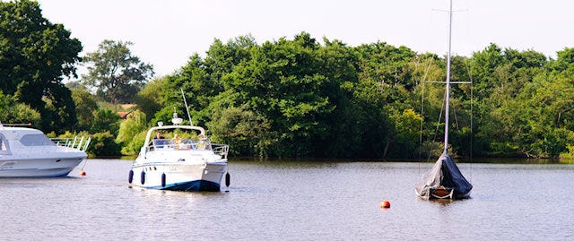 Boats on the Norfolk Broads