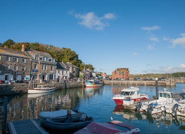 The harbour at Padstow on the north Cornwall coast
