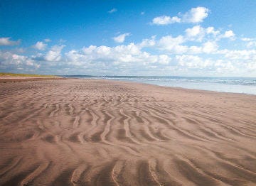 The vast open sands of Braunton beach